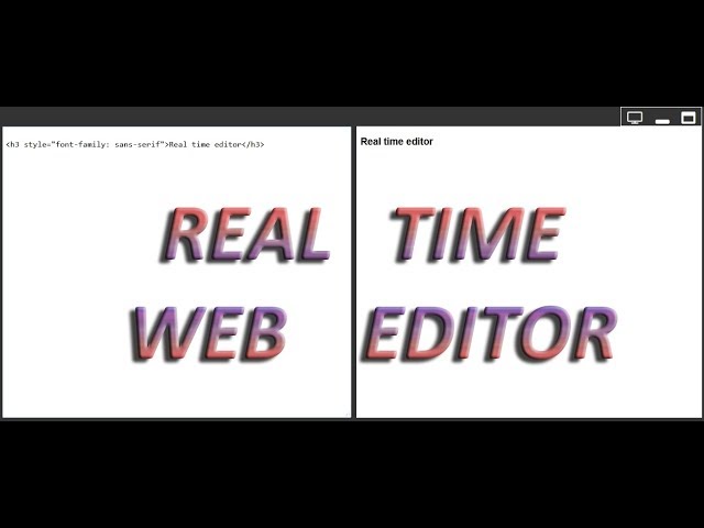 Real Time Web Editor offline With Source Code