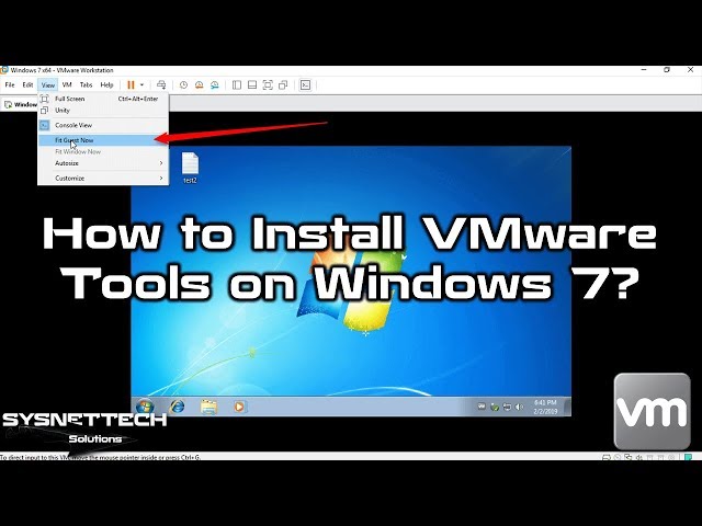 How to Install VMware Tools on Windows 7 Virtual Machine | SYSNETTECH Solutions