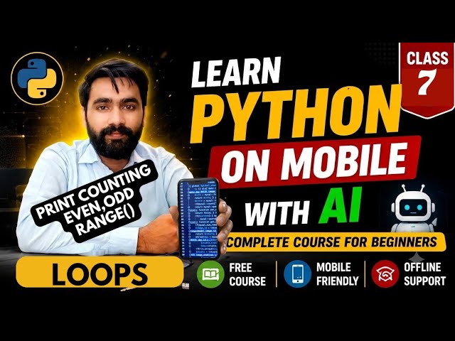Learn Python For Loop in Urdu | Counting, Even & Odd Numbers | Python Class 7