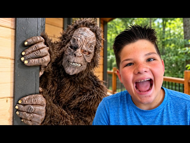 BIGFOOT Is HIDING in Our Cabin! Caleb Goes on a Bigfoot Hunt!