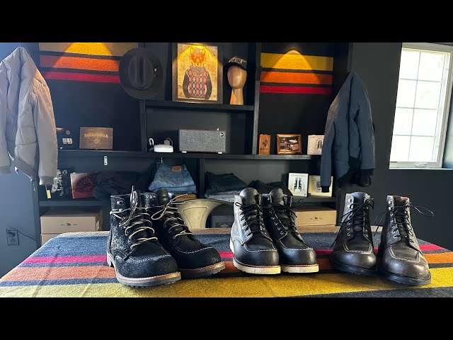 Talking Boots: Battle of the Black Moc Toes. Truman, Red Wing and Grant Stone’s Brass Boot.