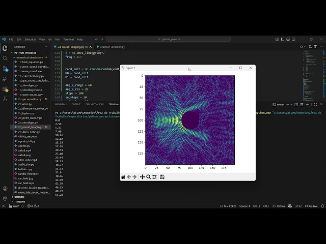 beam forming simulation with python