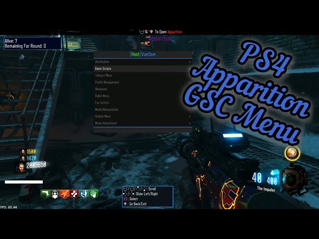 BO3 | 1.33 | Apparition | GSC Mod Menu | Zombies | (PS4) [+Download]