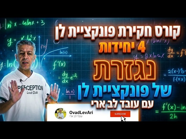 🎓Natural Logarithm Function Analysis Course 4 Units - Lesson 3 - Derivative of the Natural Logari...
