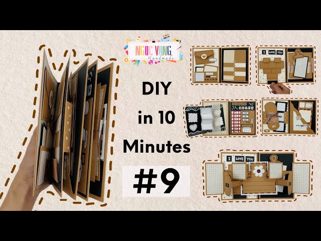 #9 ✂️ DIY Kraft Paper Scrapbook ~ Cute & Fast - NGOC VANG HANDMADE 