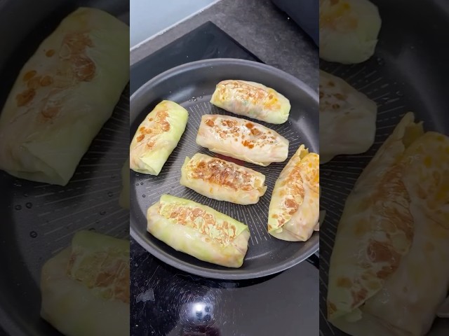 ROLLITOS con COL 🥬🤤 #comidasaludable