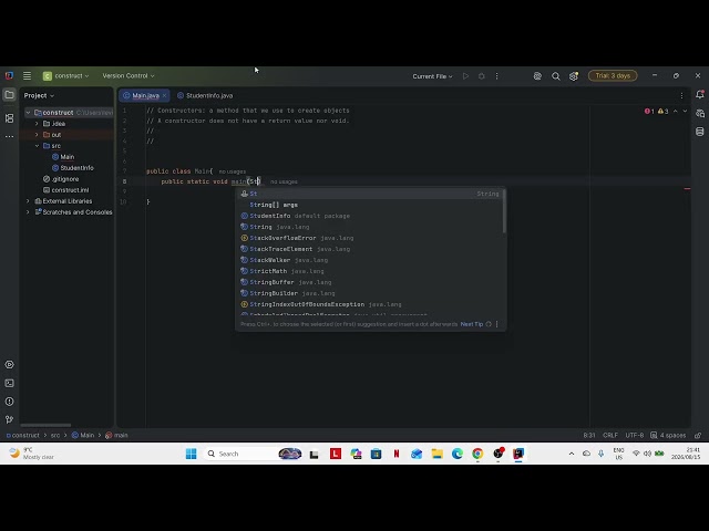 Java Constructors Explained for Beginners (No argument constructors)