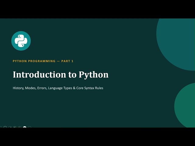 Python Complete Course for Beginners — Part 1 -  Introduction of python