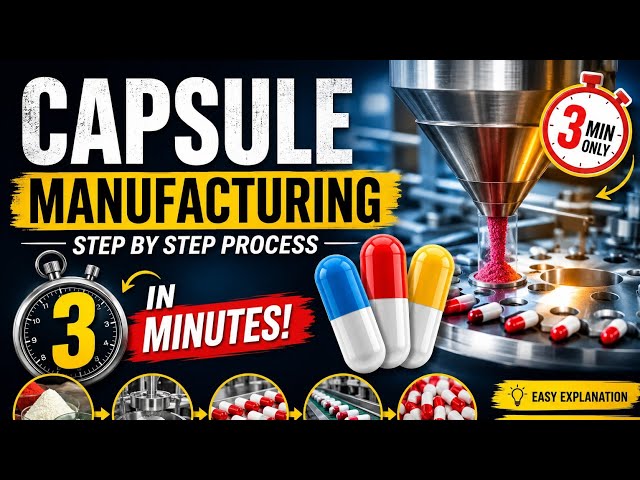 Capsule Manufacturing Process Explained in 3 Minutes | The Pharma Decode