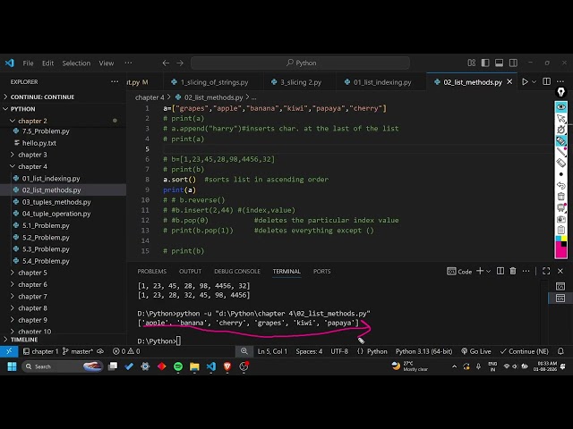 List Methods in Python