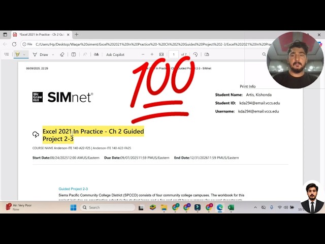 Excel 2021 In Practice - Ch 2 Guided Project 2-3 #ch2guidedproject2-3 #InPractice-Ch2 #simnet