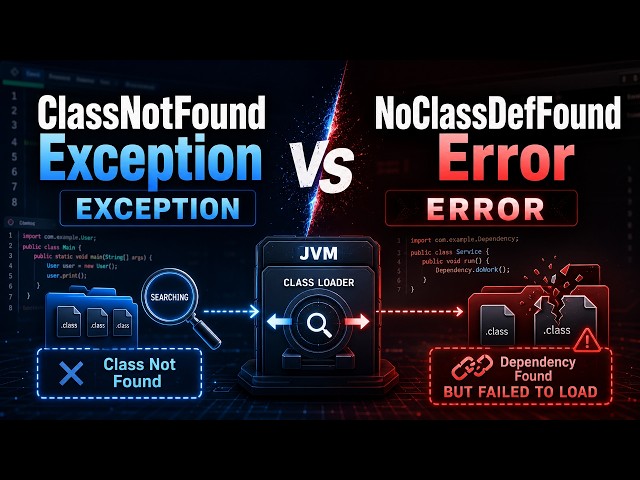 ClassNotFoundException vs NoClassDefFoundError
