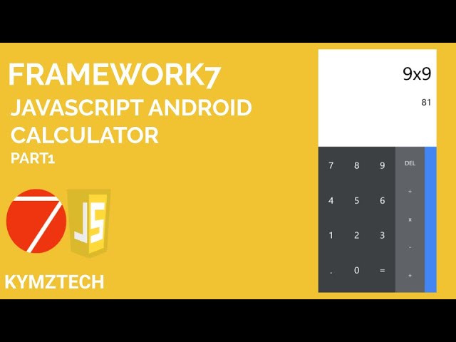 Javascript android calculator with framework7 part1