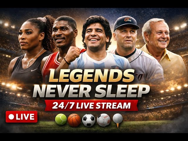 LEGENDS NEVER SLEEP | 24/7 Sports Greats Stream (Serena • Hakeem • Maradona • Ripken • Nicklaus)