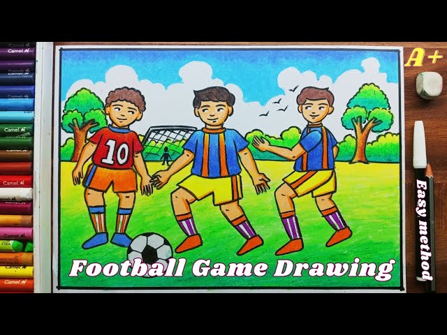 Memory Drawing || How to Draw Children are playing football