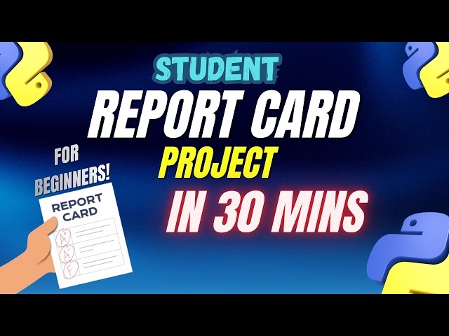 Student Report Card project using python | For beginners | simple and easy