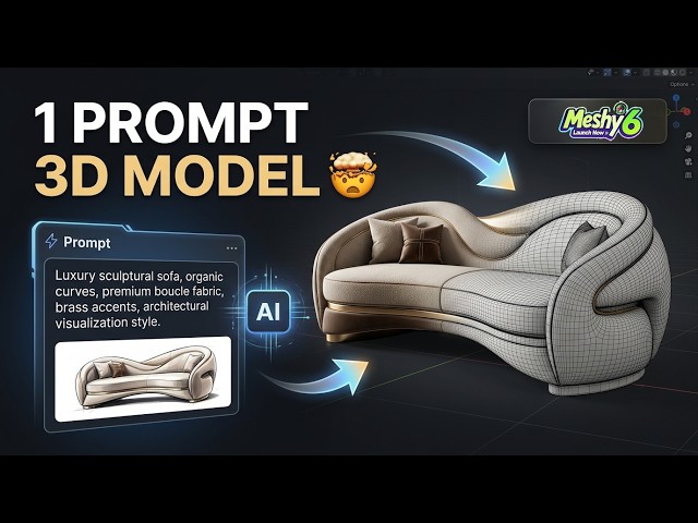 From One Prompt to a Professional 3D Furniture Model | Meshy 6