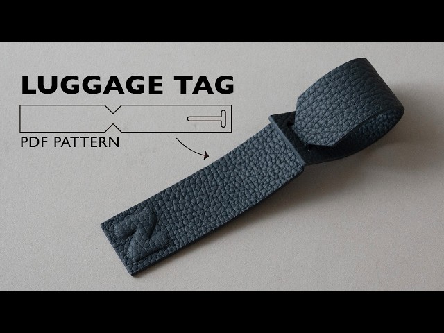 DIY 3D Embossed Luggage Tag - Minimalist Leather Craft & PDF Pattern