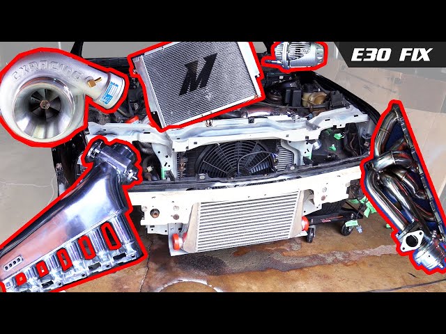 E30 Fix 14 | Test Fit $479 MISHIMOTO Radiator, $512 Turbo, $312 eBay M20 Intake, Intercooler
