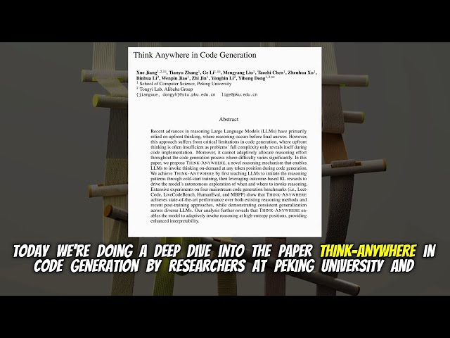 Think Anywhere in Code Generation (Mar 2026)