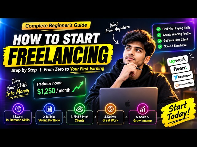 How to Start Freelancing in 2026 — Step by Step (Beginner's Guide) #freelancing