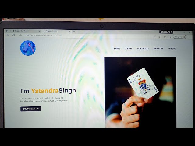 Personal Portfolio website using HTML CSS |how to make a portfolio website using HTML CSS only💫💫
