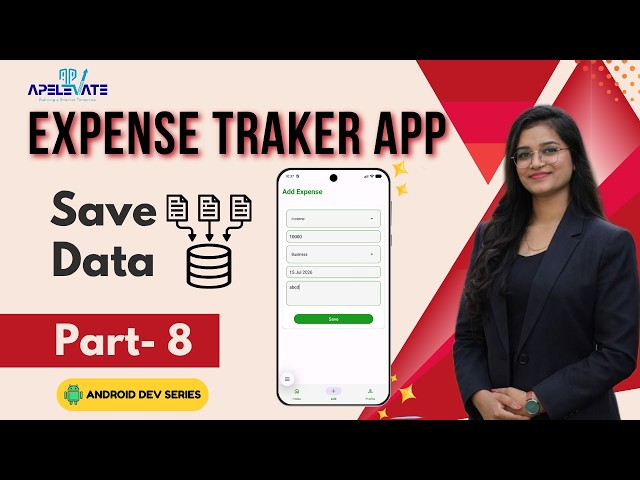 54. Expense Tracker App | Save Expense Data in Firebase Firestore | Part 8