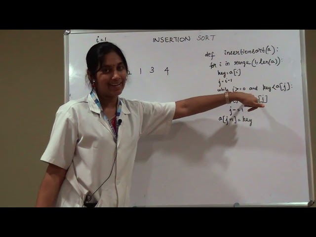 Dharini B. Assistant Professor.: Insertion sort in python