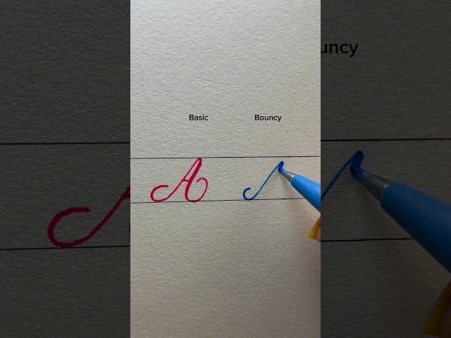 “ A ” basic & bouncy calligraphy #lettering #handwriting #calligrahy #reels #fyp #shorts #viralvideo