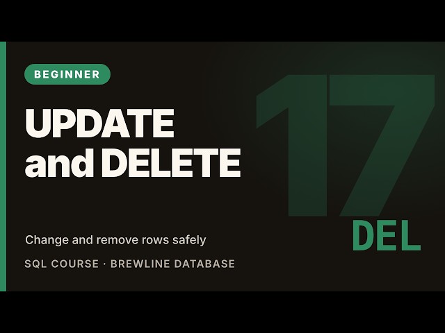 SQL UPDATE and DELETE Statements Safely | SQL Tutorial for Beginners