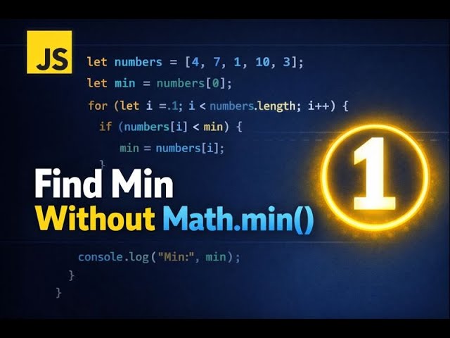 Find the Smallest Number in an Array #08 | Interview Question Explained