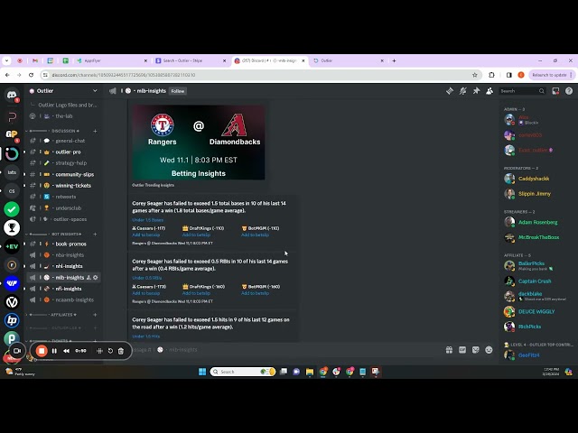 How to Add the Outlier Insights Bot to your Sports Betting Discord Server
