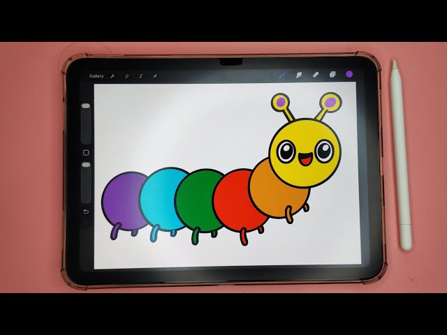Draw a Colorful Caterpillar: Easy iPad Art for Beginners