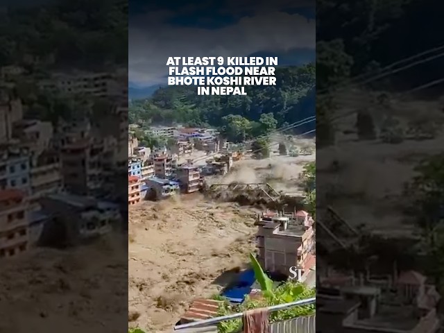 Flash flood in mountainous region of Rasuwa, Nepal, washes away villages and infrastructure, kills 9