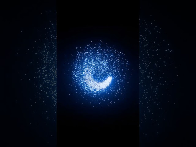 Abstract Particles. Particles Following a Spiral Curve. Blender 3D. Abstract Background Animation.