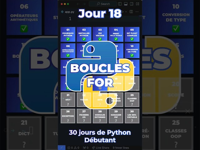 La boucle for - Jour 18 des 30 Jours de Python Débutant