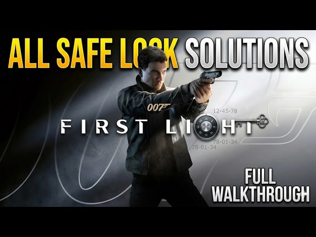007 First light walkthrough - All safe lock combination code solution in game