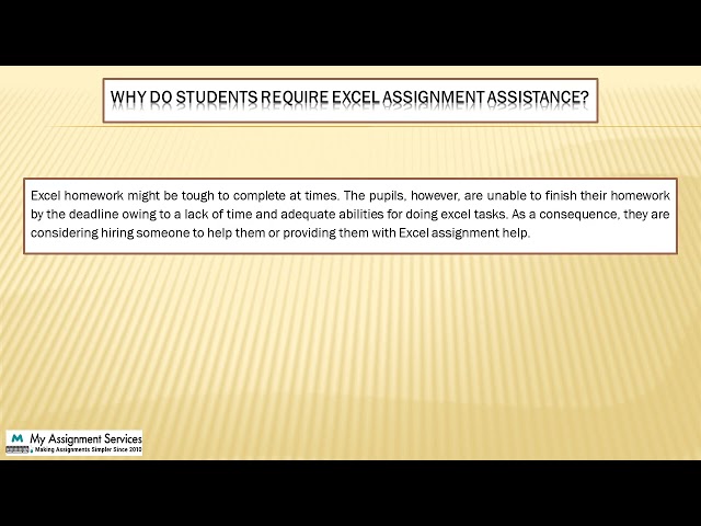 Excel Assignment Guide for Students