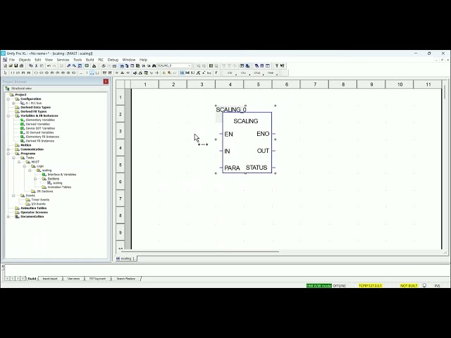 UNITY PRO XL [ SCALING INSTRUCTION ] PROGRAMMING