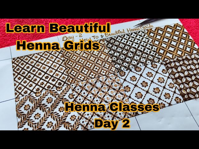 Henna Classes Day 2 | introduction to Beautiful Henna Grids | Henna Classes By Thouseen/Learn henna