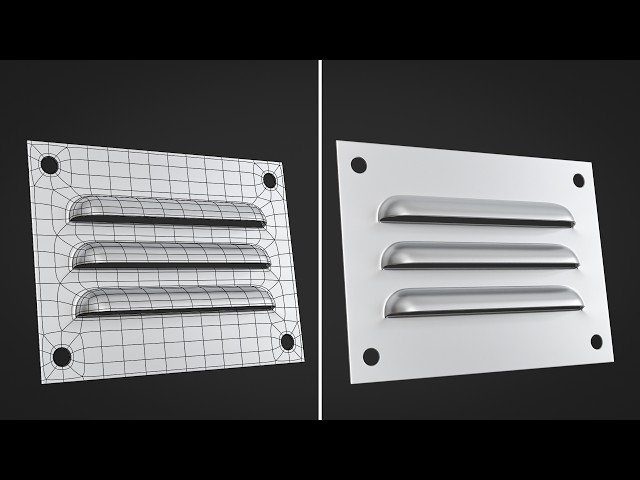 Blender Hard Surface Modeling - Model Vent Panel With Clean Topology