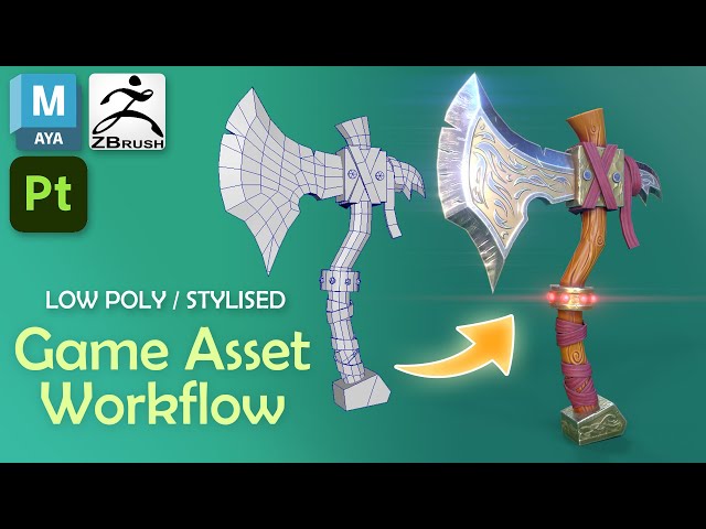 3D Game Asset Creation (Full Process) - Stylised Axe