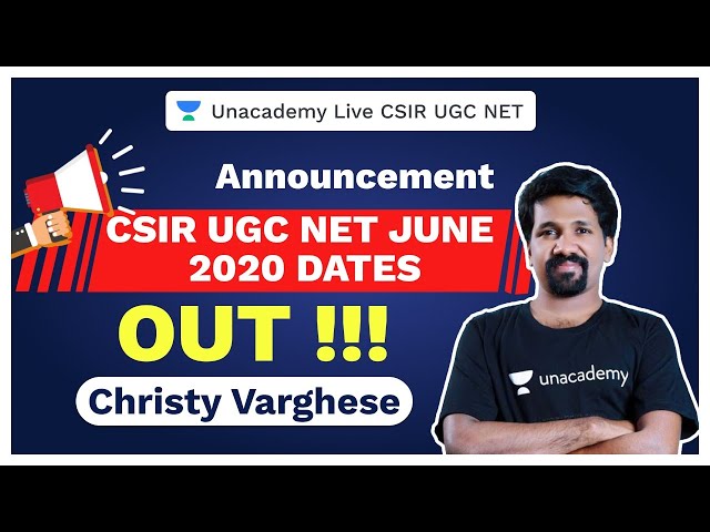 Announcement CSIR UGC NET June 2020 Dates