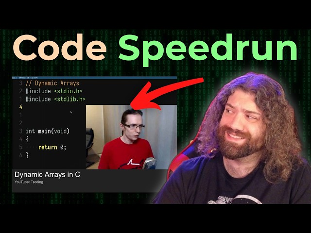 Dynamic Arrays in C Speedrun (glitchless/noAI%) (original by @Tsoding )