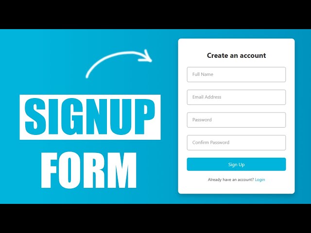 Animated Sign Up Form using HTML CSS