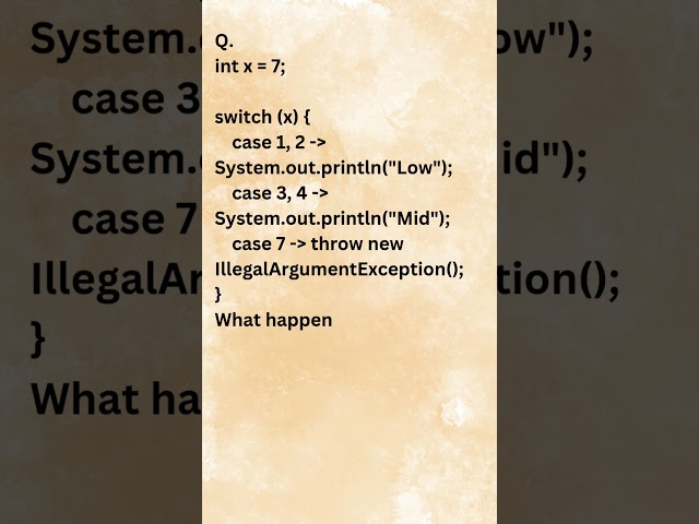 Day 15 Java MCQ series jdk17 #java #coding #code #snippet #interview