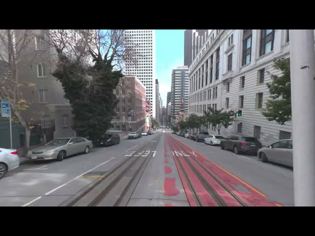 8K VR180, Cable car ride down California Street (San Francisco, USA)