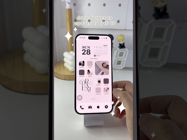 MAKE YOUR PHONE AESTHETIC✨~Black & Beige theme #iphone #homescreen #widgets