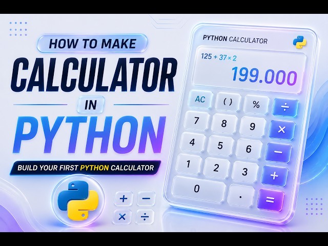 🐍 Build Your First Python Calculator 🔥 | Python Project Tutorial Part 1️⃣