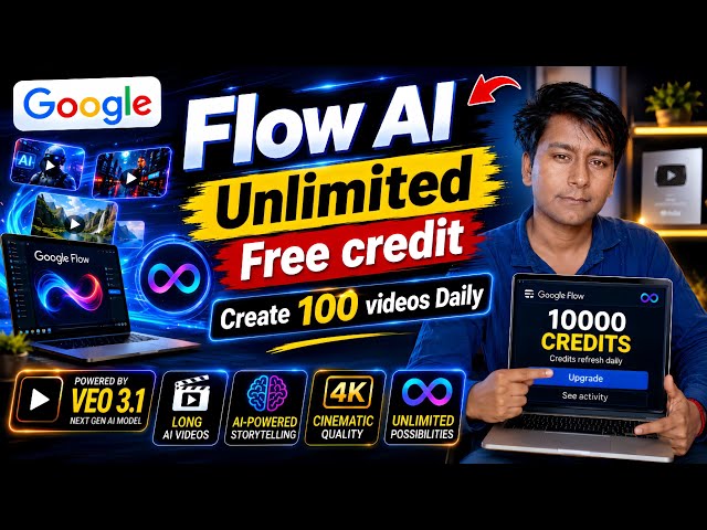 flow ai unlimited free  | Google Flow Unlimited Credits Free? 😱 |  flow ai se video kaise banaye